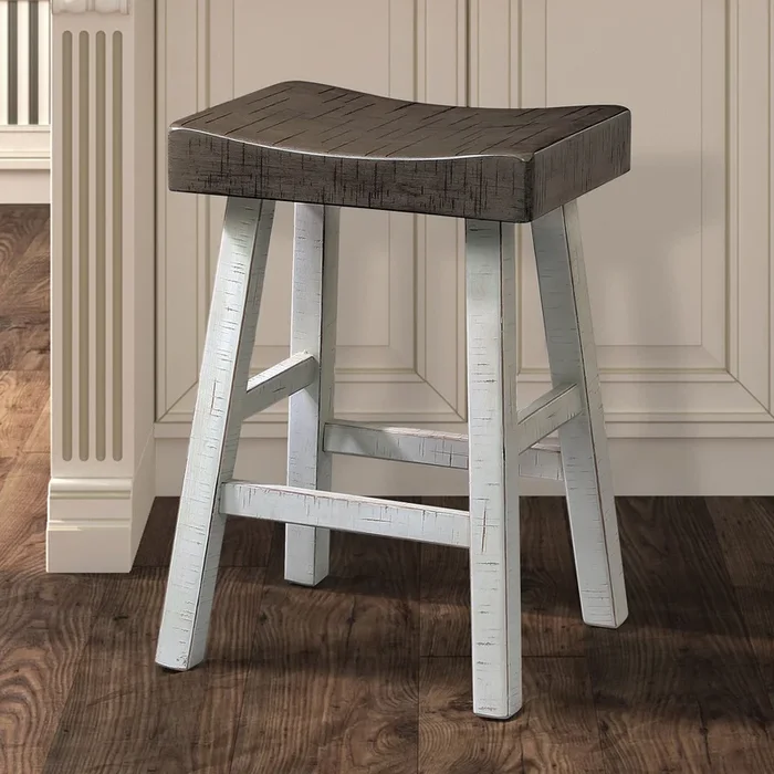 Biasca Gray/White 24″ Stool