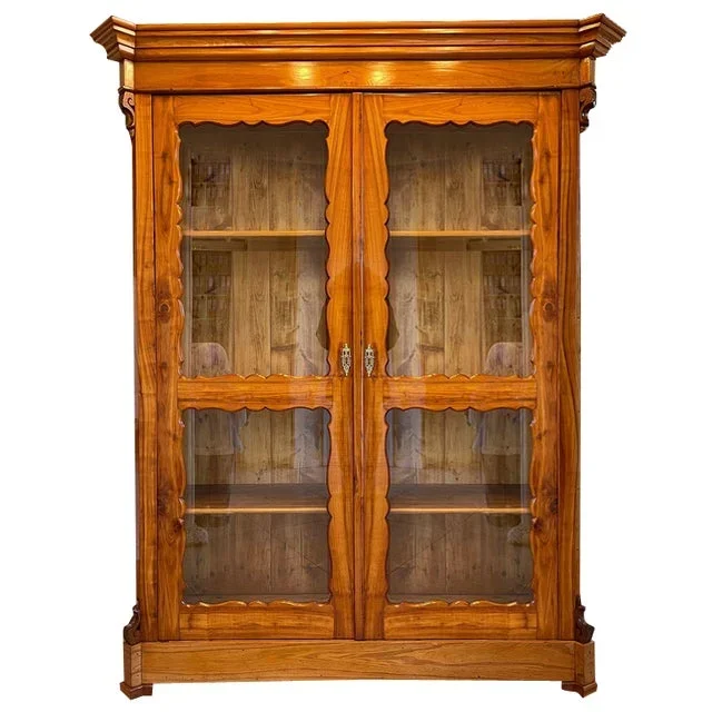 Biedermeier Display Cabinet in Cherrywood