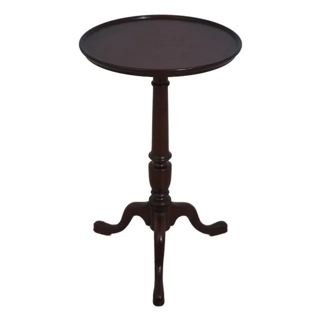 Biggs Mahogany Pedestal Plant Stand Table