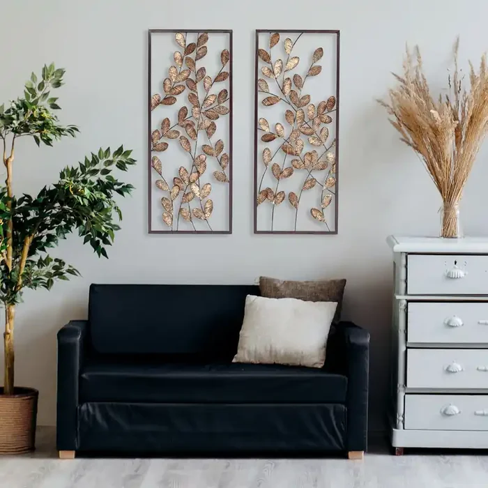 Binet Gold And Bronze 2-piece Wall Décor