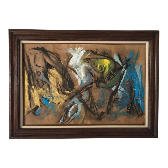 Birds in Paradise 32 X 44 Painting/Drawing on Paper by Erik Sulander Framed Excellent