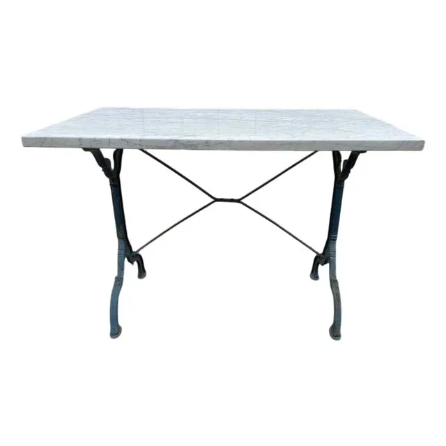 Bistro Table in Marble and Cast Iron