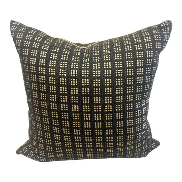 Black and Gold Paradox Pillow 22” X 22”