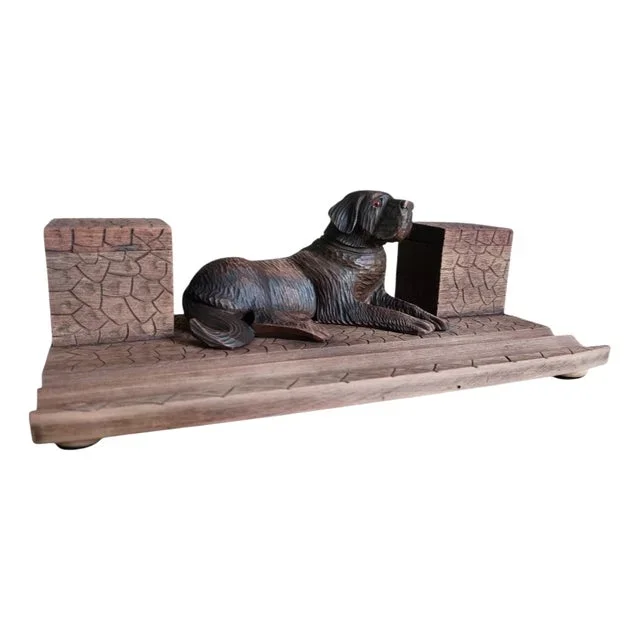 Black Forest Inkwell with Berner Dog, 1950s