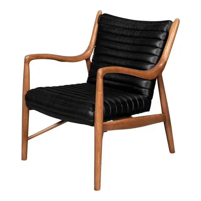 Black Leather Accent Chair