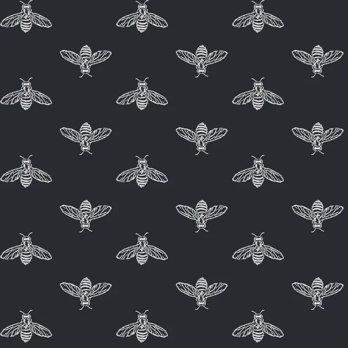 Block Print Bee Wallpaper