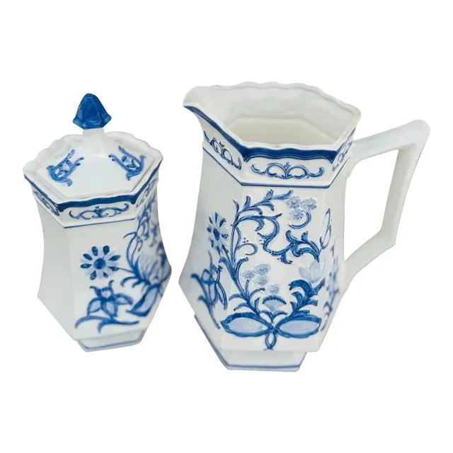 Blue and White Ceramic Kitchen Set