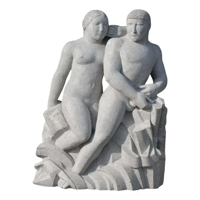Blue Stone Statue by Jan Keustermans, 1990s