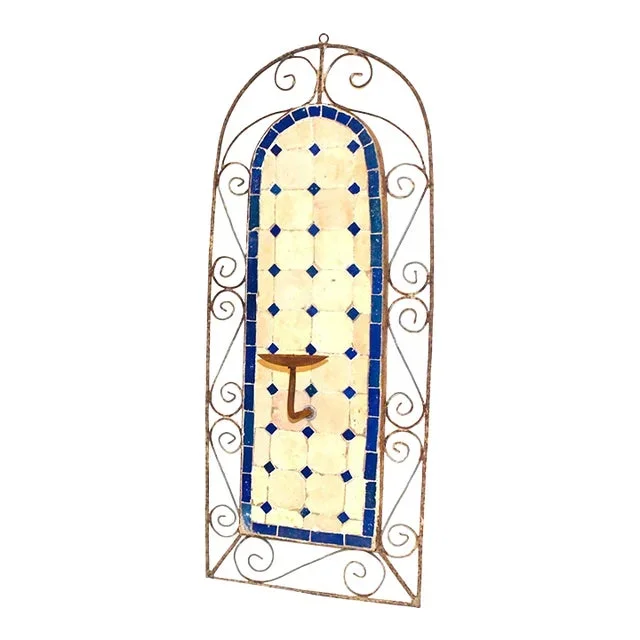 Blue Tile Wall Sconce
