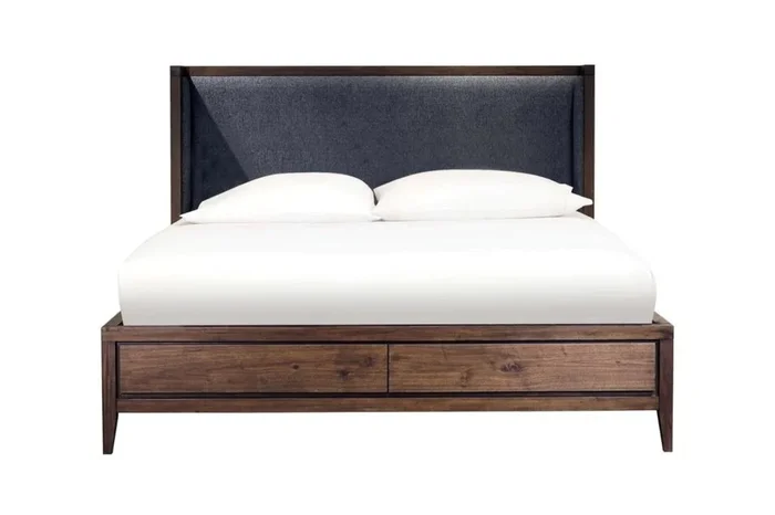 Boracay Panel Bed w/ Storage in Wild Oats Brown, Eastern King