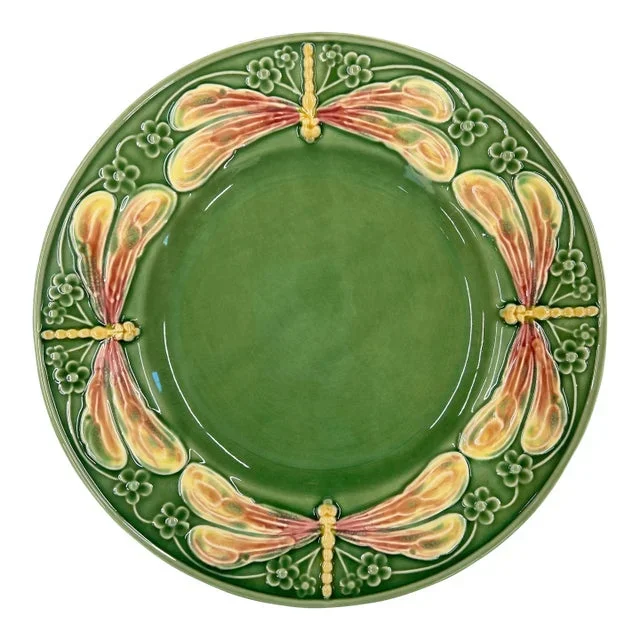Bordallo Pinherio Majolica Dragonfly Plate