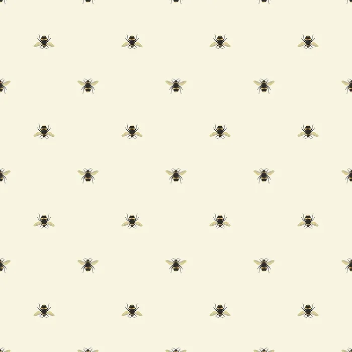Botanical Bee Wallpaper Sample Swatch