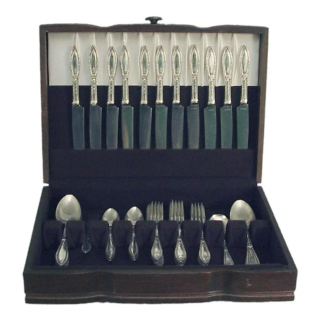 Boxed Set of Rogers Silver Plate Flatware 1881- 41 Pieces