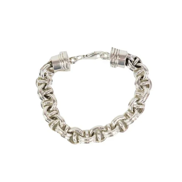 Bracelets in Silver, Powerful Model, Divided Into Rings Nice