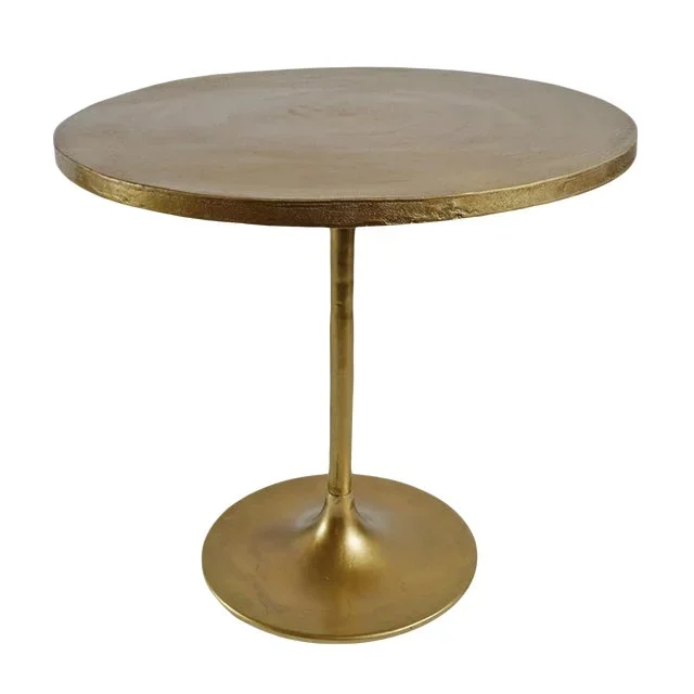 Brass Finish Round Bistro Table