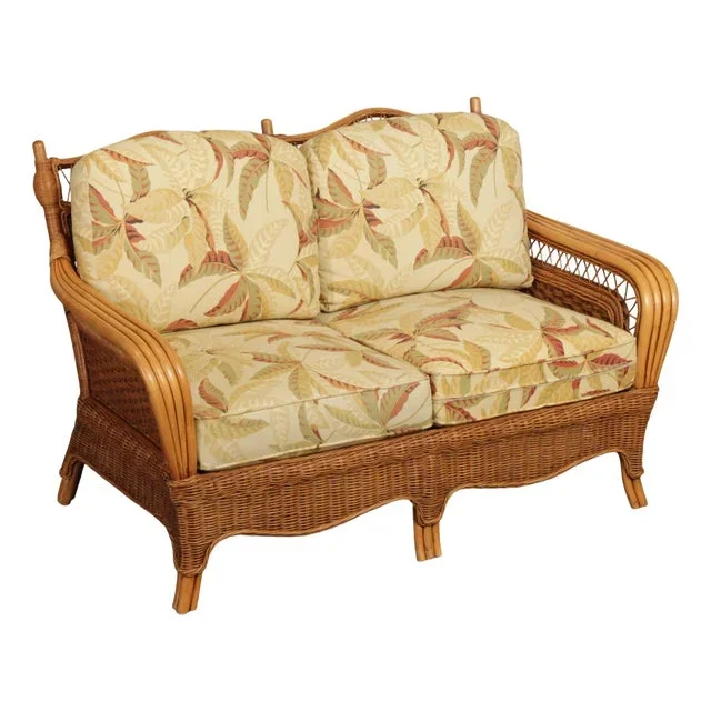 Braxton Culler Rattan and Wicker Loveseat
