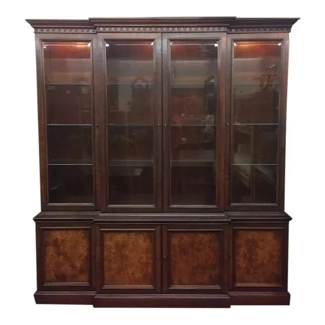 Breakfront Cabinet by Hickory Furniture (American Masterpiece by Hickory). Two Piece Cabinet