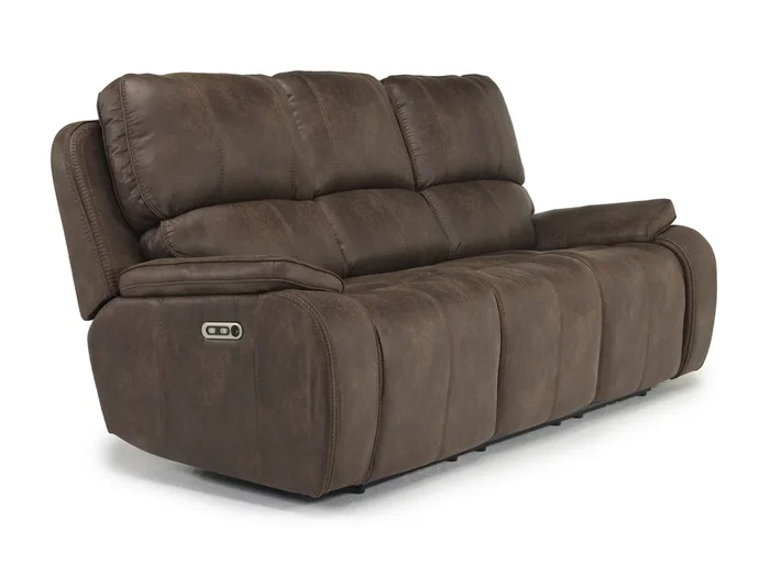Brookings 2 Power Sofa in Brown