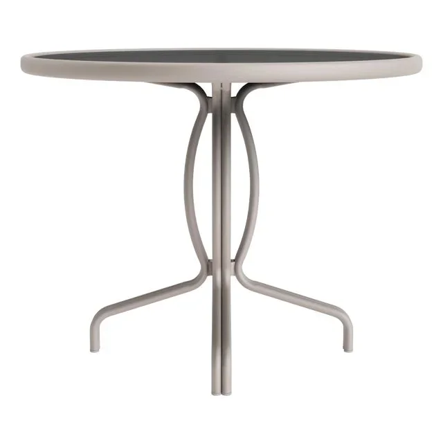 Brown Jordan Kantan Aluminum 36″ Round Table, Dove frame