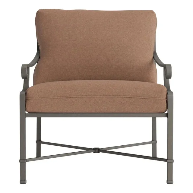 Brown Jordan Venetian Lounge Chair, Mica frame with Fusion Clay fabric