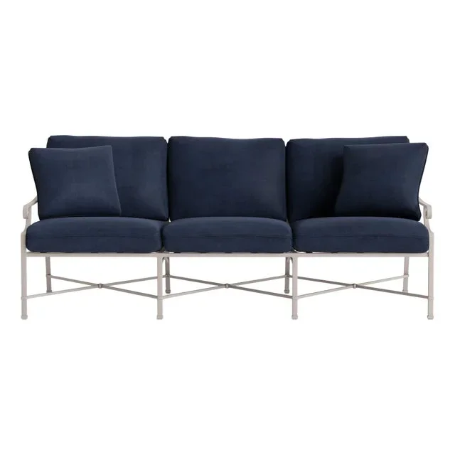 Brown Jordan Venetian Sofa, Dove frame with Fusion Neptune fabric