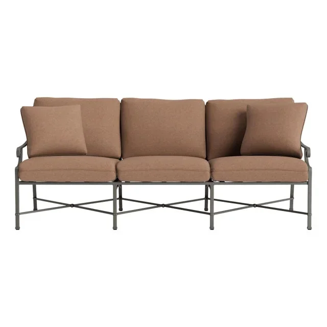 Brown Jordan Venetian Sofa, Mica frame with Fusion Clay fabric