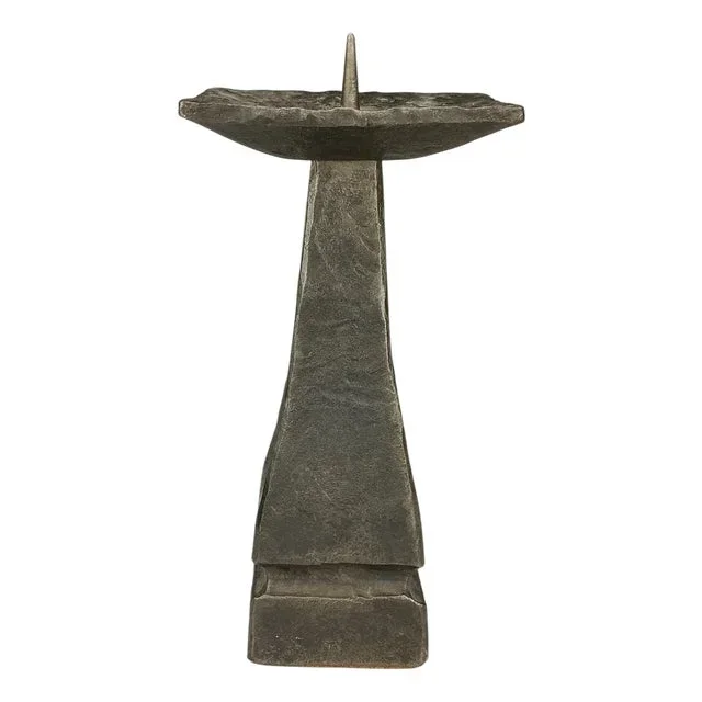 Brutalist Style Wrought Iron Candlestick, 1960s