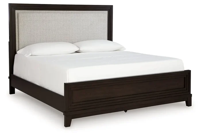 California King Upholstered Panel Bed