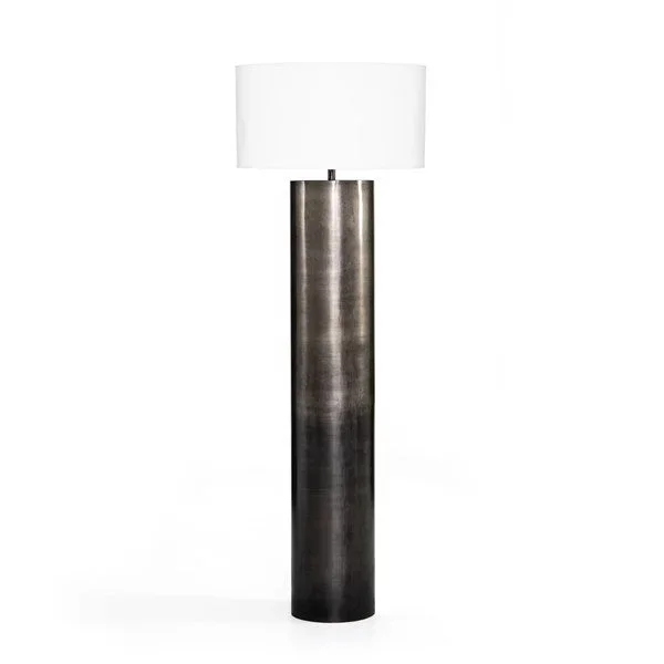 Cameron Floor Lamp-Ombre Antique Pewter