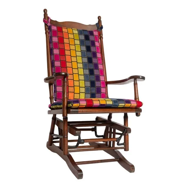 Campaign Rocking Chair in Oak, 1900s