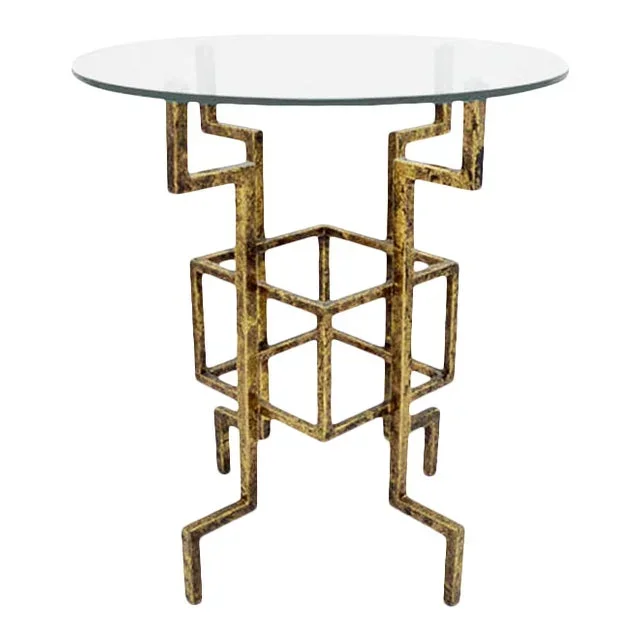 Canberra Antique Styled Gold Side Table