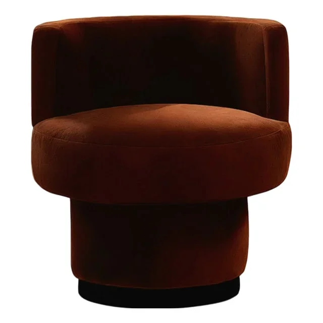 Caos Accent Chair in Brown Velvet from Moanne