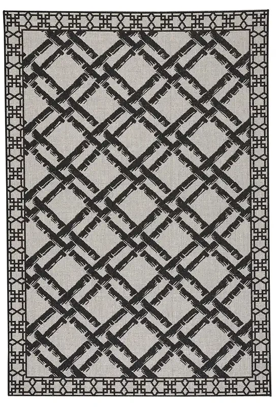 Capel Williamsburg Elsinore-Bamboo Trellis Cinders 4724_330 Machine Woven Rugs