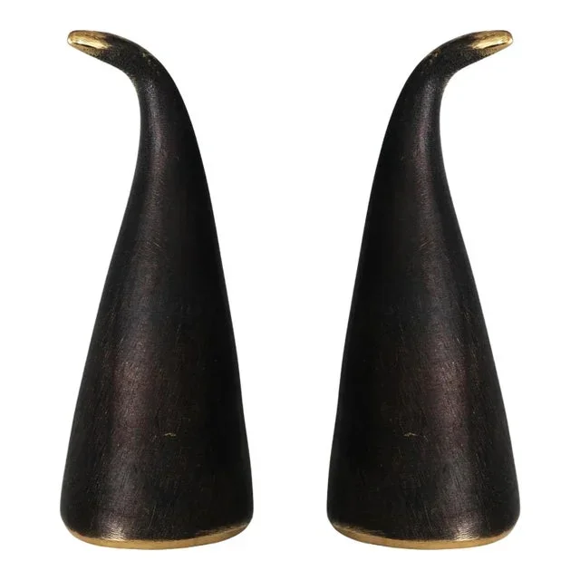 Carl Auböck Model #4102 Brass Bookends – a Pair