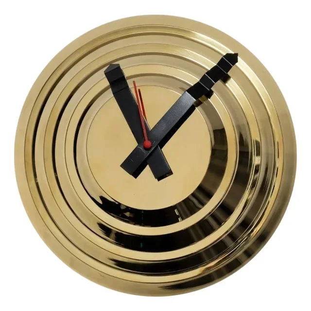 Carl Auböck Model #4629 ‘Stufenuhr’ Brass Wall Clock