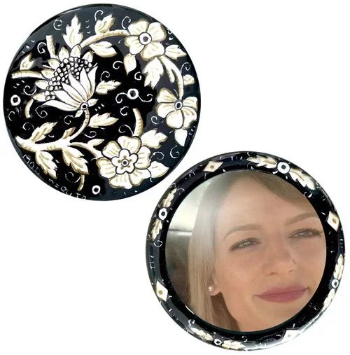 Caroline Handbag mirror Italian Pottery