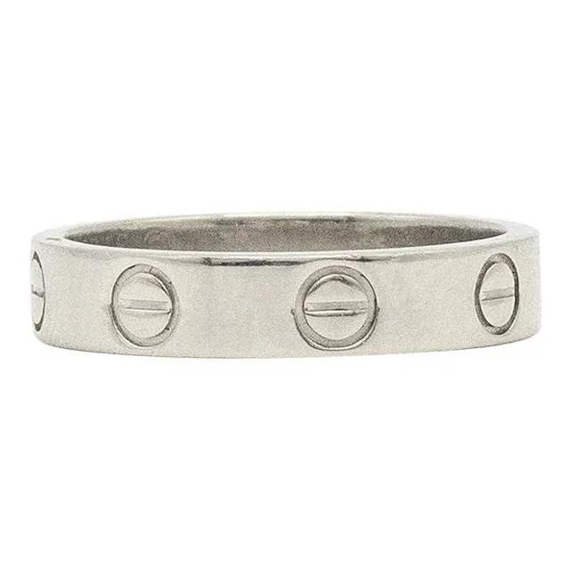 Cartier Platinum Love 3.5mm Band Ring Size 5