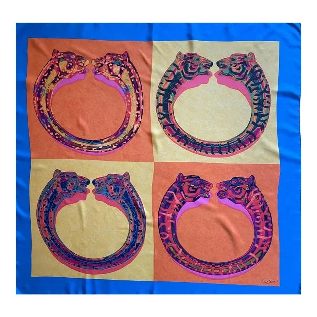 Cartier Silk Scarf “Panther Bracelet”