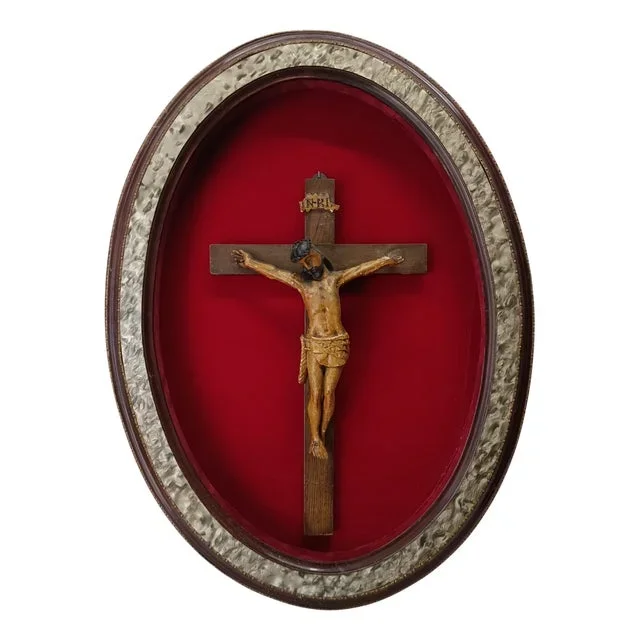 Carving of Christ in Frame, 1890s