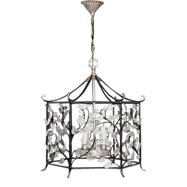 Casa Lantern in Silver Finish and Black