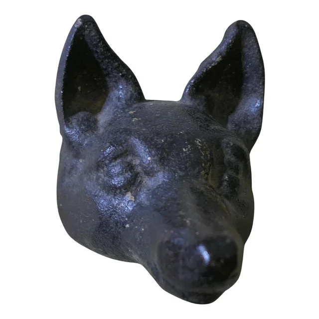 Cast Iron Fox Head Door Stop