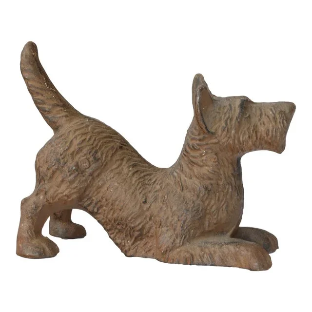 Cast Iron Playful Scottie Dog Doorstop