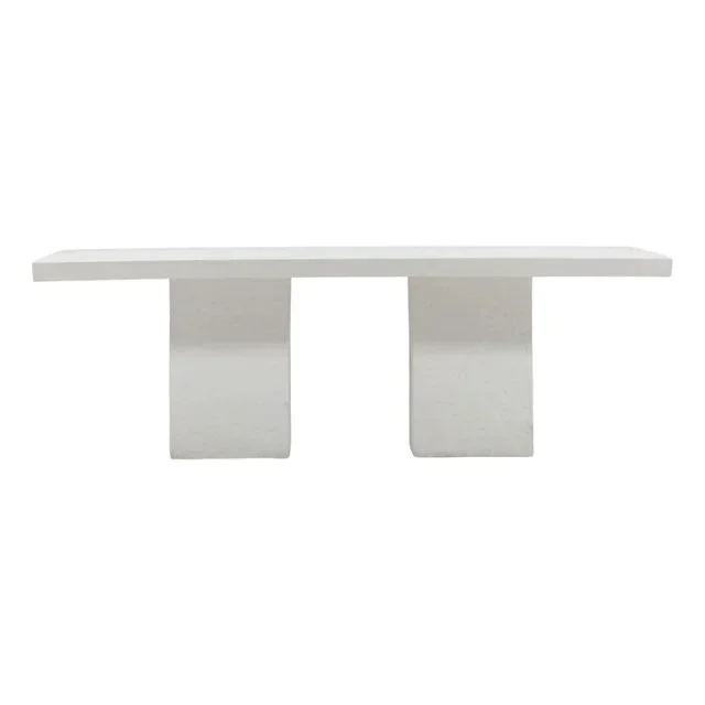 Catalina White Concrete Outdoor Dining Table