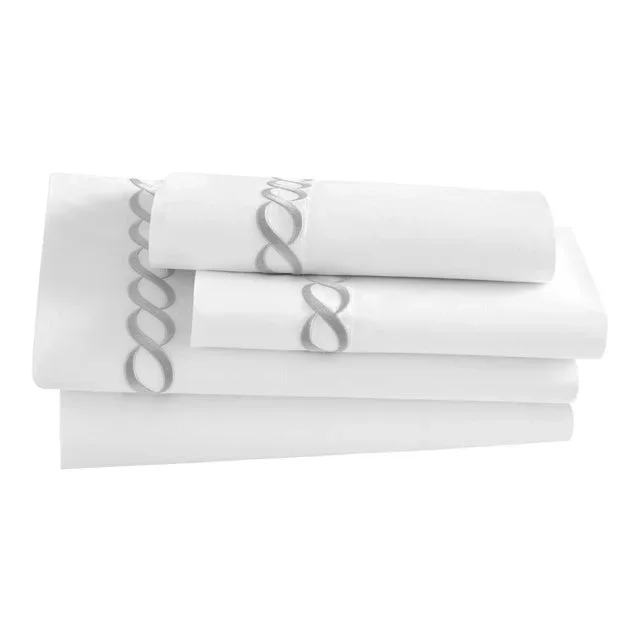 Catena Full/Queen Flat Sheet in Silver