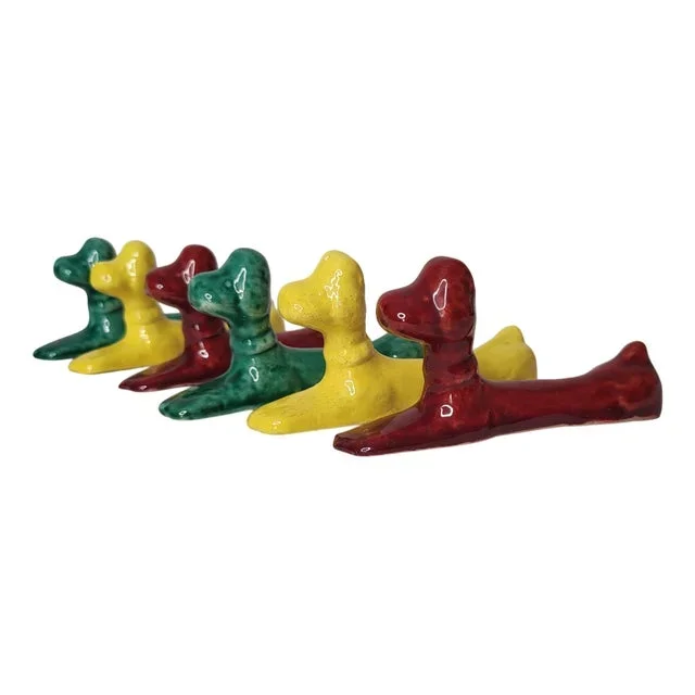 Ceramic Knife Holders from Vallauris, 1960s, Set of 6