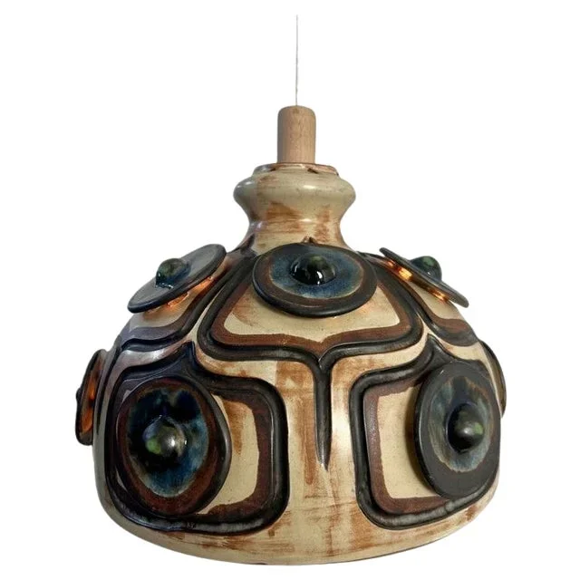 Ceramic Pendant Light in Ceramic, Denmark, 1970s