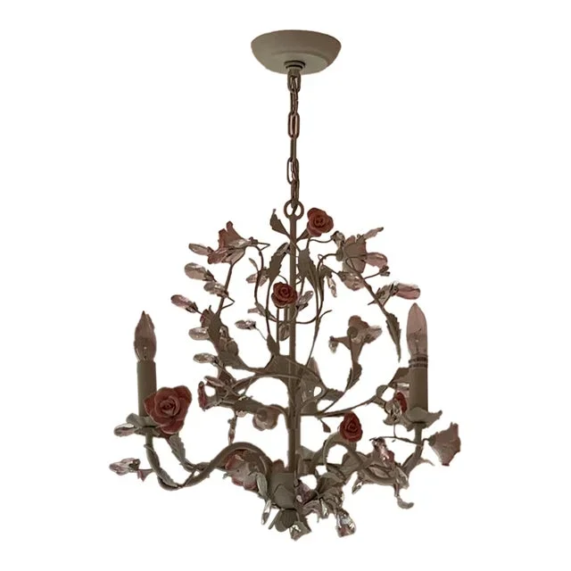 Ceramic Rose Chandelier