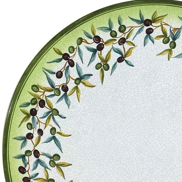CERAMIC STONE TABLE + IRON BASE: TREVI Design – Hand Painted in Deruta, Italy.