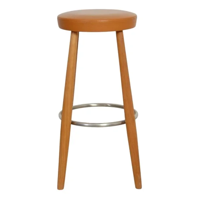 CH58 Bar Stool in Cognac Leather by Hans Wegner