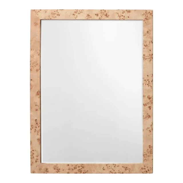Chandler Burl Wood Rectangle Mirror in Natural